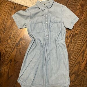 Old Navy Light Blue Denim Shirt Dress